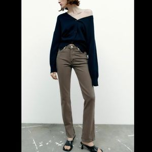 NWT ZARA TRE SLIM SPLIT JEANS